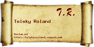 Teleky Roland névjegykártya